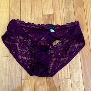 Torrid caged lace panties w/ ribbon & bow Sz 1